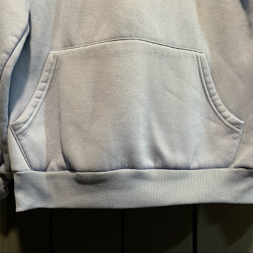 Shein Pale Blue Basic Essential Womens Polyester Hoodie View 2